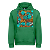 Emerald leopard gemstone seamless pattern Urban Hoodie - BundleAndBundleShop
