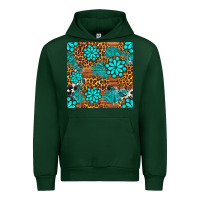 Forest Green leopard gemstone seamless pattern Urban Hoodie - BundleAndBundleShop