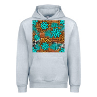 Heather Grey leopard gemstone seamless pattern Urban Hoodie - BundleAndBundleShop
