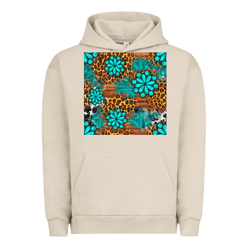 Leopard Gemstone Seamless Pattern Urban Hoodie by BundleAndBundleShop | Teevron