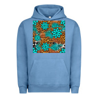 Pigment Pebble Blue leopard gemstone seamless pattern Urban Hoodie - BundleAndBundleShop