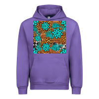 Tulip leopard gemstone seamless pattern Urban Hoodie - BundleAndBundleShop