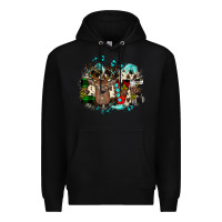 Black love wood slice ornament Premium Hoodie - JahusDesignShop