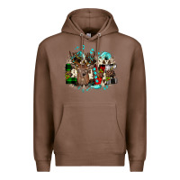 Chestnut love wood slice ornament Premium Hoodie - JahusDesignShop