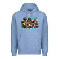 Colony Blue love wood slice ornament Premium Hoodie - JahusDesignShop