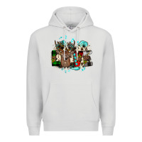 Dove Grey love wood slice ornament Premium Hoodie - JahusDesignShop