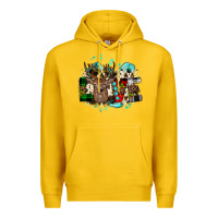 Lemon love wood slice ornament Premium Hoodie - JahusDesignShop