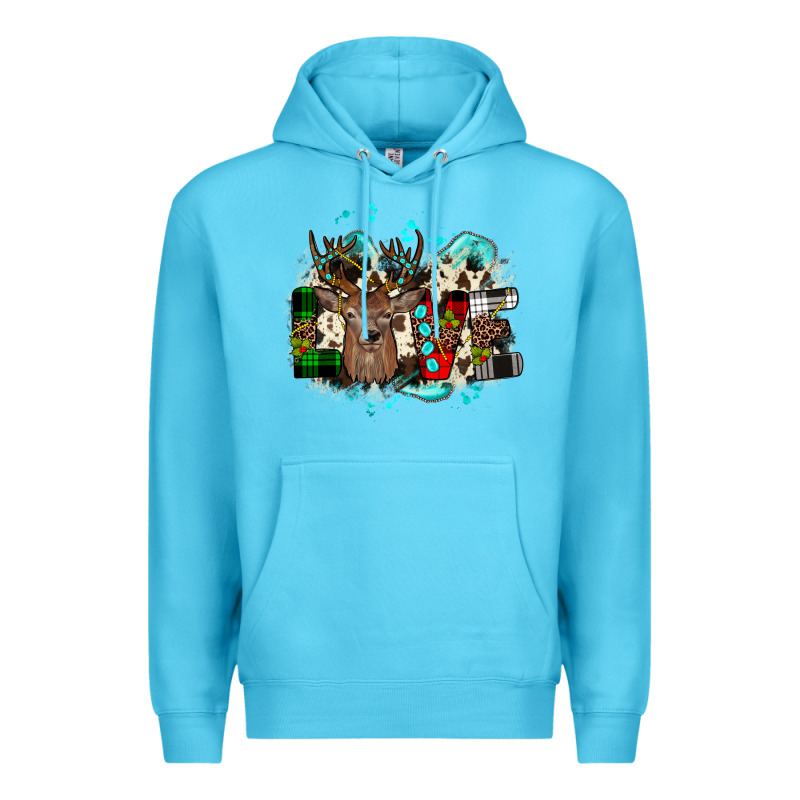 Love Wood Slice Ornament Premium Hoodie by JahusDesignShop | Teevron