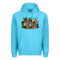 Ocean Blue love wood slice ornament Premium Hoodie - JahusDesignShop