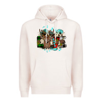 Pale Pink love wood slice ornament Premium Hoodie - JahusDesignShop