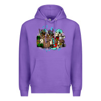 Purple love wood slice ornament Premium Hoodie - JahusDesignShop