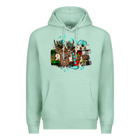 Seafoam love wood slice ornament Premium Hoodie - JahusDesignShop