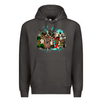 Smoke love wood slice ornament Premium Hoodie - JahusDesignShop