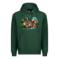 Sports Green love wood slice ornament Premium Hoodie - JahusDesignShop