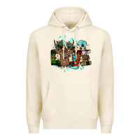 Tofu love wood slice ornament Premium Hoodie - JahusDesignShop