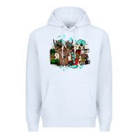 White love wood slice ornament Premium Hoodie - JahusDesignShop