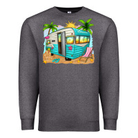Charcoal Heather summer caravan Premium Sweatshirt - texasbilliewilder