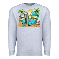 Heather Grey summer caravan Premium Sweatshirt - texasbilliewilder