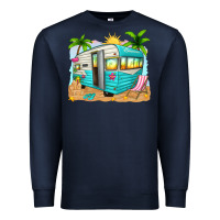 Navy summer caravan Premium Sweatshirt - texasbilliewilder