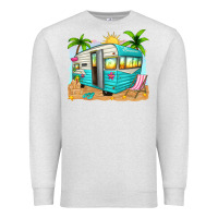 Oatmeal Heather summer caravan Premium Sweatshirt - texasbilliewilder