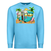 Ocean Blue summer caravan Premium Sweatshirt - texasbilliewilder