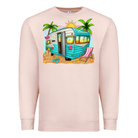 Pale Pink summer caravan Premium Sweatshirt - texasbilliewilder