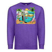 Purple summer caravan Premium Sweatshirt - texasbilliewilder