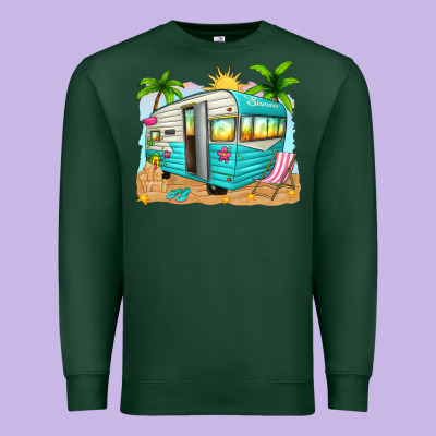 Summer Caravan Premium Sweatshirt Designed By Texasbilliewilder