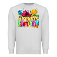 Dove Grey summer camping Premium Sweatshirt - texasbilliewilder