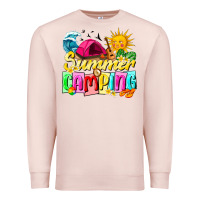 Pale Pink summer camping Premium Sweatshirt - texasbilliewilder