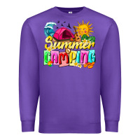 Purple summer camping Premium Sweatshirt - texasbilliewilder