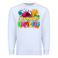 White summer camping Premium Sweatshirt - texasbilliewilder
