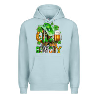 Blue Mist one lucky  cowboy with hat and boots Premium Hoodie - AdoDesignShop