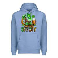 Colony Blue one lucky  cowboy with hat and boots Premium Hoodie - AdoDesignShop