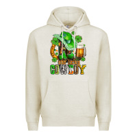 Oatmeal Heather one lucky  cowboy with hat and boots Premium Hoodie - AdoDesignShop