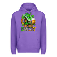Purple one lucky  cowboy with hat and boots Premium Hoodie - AdoDesignShop