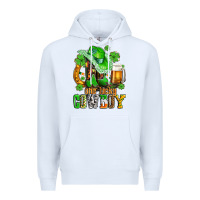 White one lucky  cowboy with hat and boots Premium Hoodie - AdoDesignShop