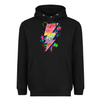 Black lightning bolt autism Heavyweight Hoodie - Zillion Design Studio