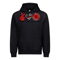 Black peace love back to red Urban Hoodie - Artiststas