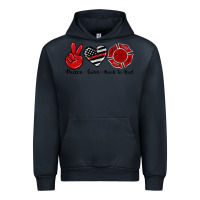 Navy peace love back to red Urban Hoodie - Artiststas