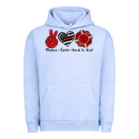 Pigment Grape Ice peace love back to red Urban Hoodie - Artiststas