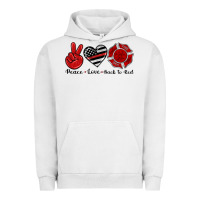 Pigment Lunar Rock peace love back to red Urban Hoodie - Artiststas