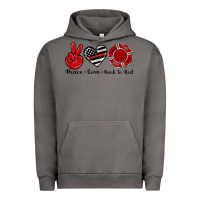 Pigment Tornado peace love back to red Urban Hoodie - Artiststas