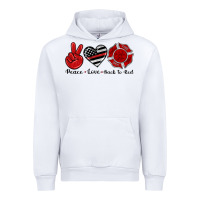 White peace love back to red Urban Hoodie - Artiststas