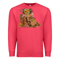 Cardinal highland cow family Premium Sweatshirt - RanaPortraitStore