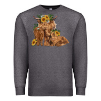 Charcoal Heather highland cow family Premium Sweatshirt - RanaPortraitStore