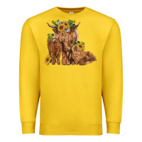 Lemon highland cow family Premium Sweatshirt - RanaPortraitStore