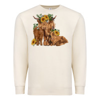 Sandshell highland cow family Premium Sweatshirt - RanaPortraitStore