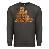 Smoke highland cow family Premium Sweatshirt - RanaPortraitStore