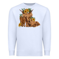White highland cow family Premium Sweatshirt - RanaPortraitStore